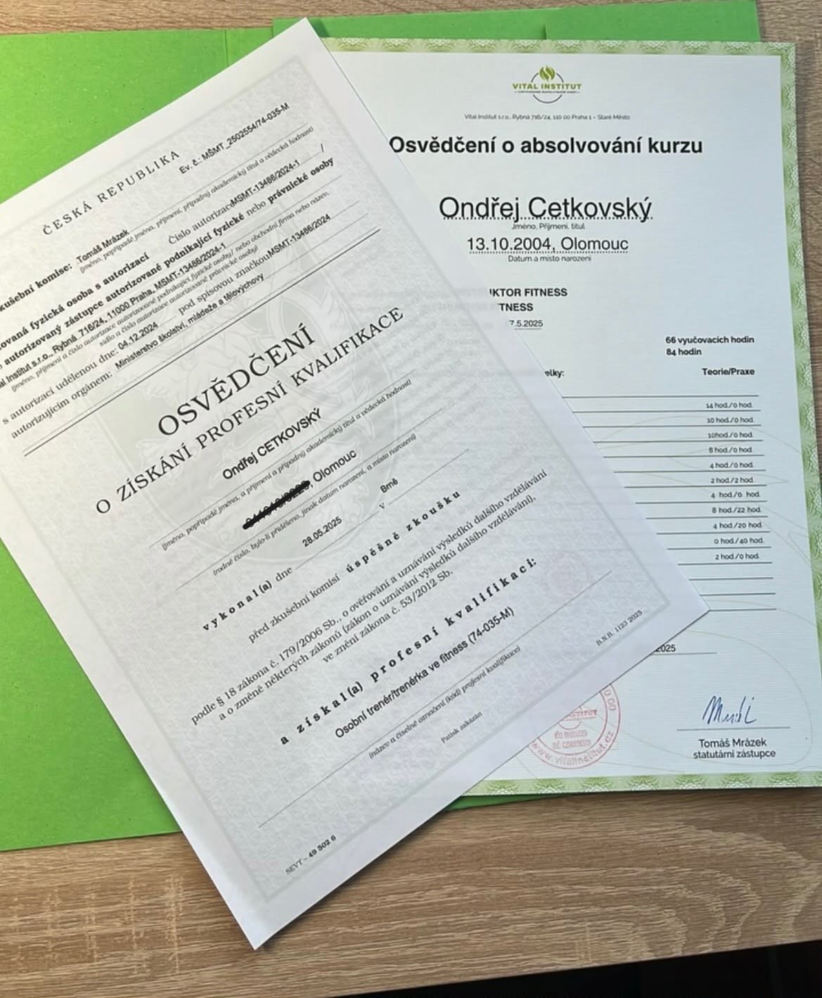 Osvědčení trenéra